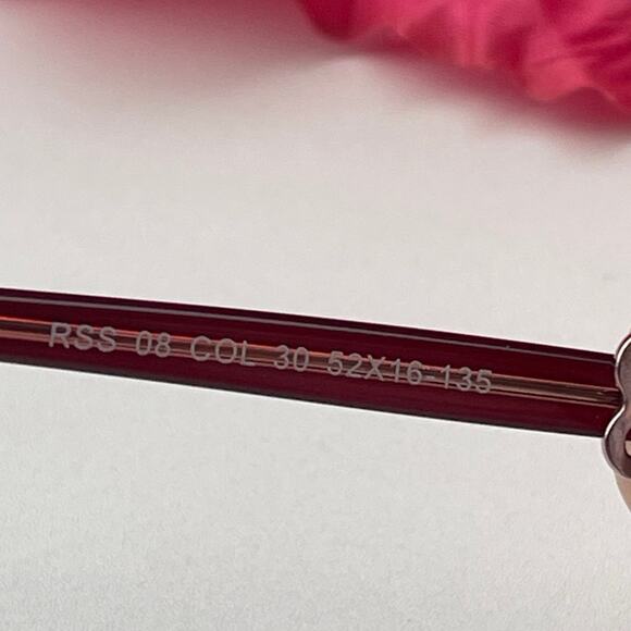 Roberto Steffani RSS 08 COL 30 Eyeglasses Frames Red Pink Square - Picture 6 of 9